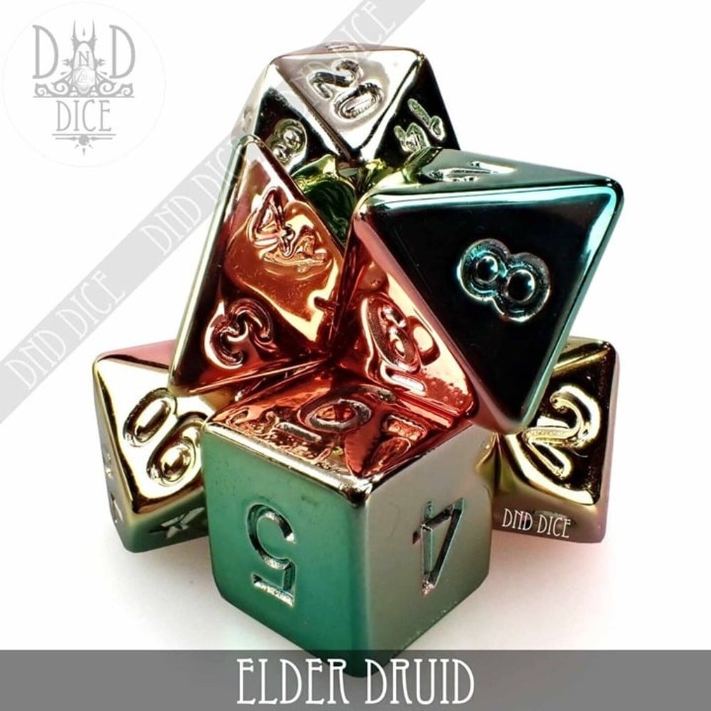 DND Dice‎ Set - Elder Druid - 7 Acrylic Dice - Fantasy RPG Tabletop Gaming